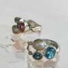 Blue Topaz, London Blue and Pearl Ring - Image 4