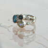 Blue Topaz, London Blue and Pearl Ring - Image 3