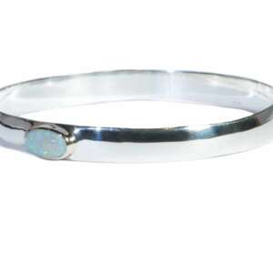 Opal Gold & Silver Bangle